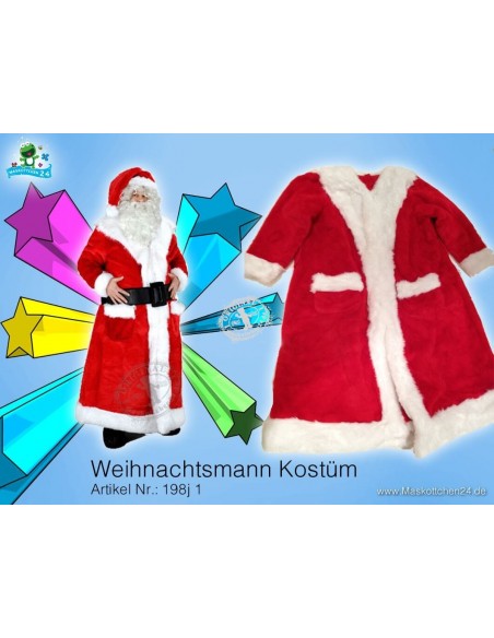 Weihnachtsmann Kostüm Maskottchen 198j ✅ Günstig kaufen ✅ Lagerware ✅ Professionell ✅