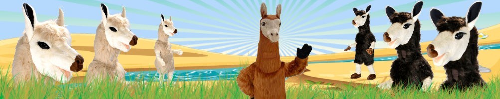 Llama costumes mascots ✅ running figures advertising figures ✅ promotion costume shop ✅