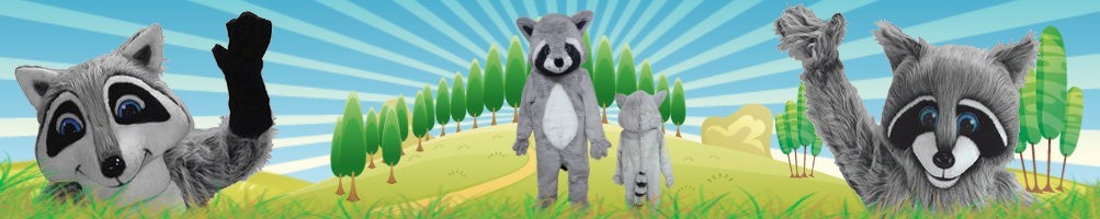 Raccoon Costumes Mascot ✅ Running figures advertising figures ✅ Promotion costume shop ✅