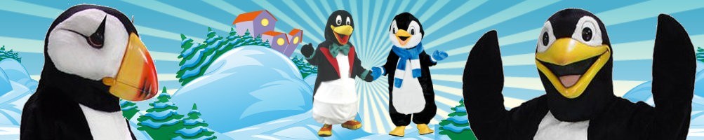 Penguin costumes mascots ✅ running figures advertising figures ✅ promotion costume shop ✅