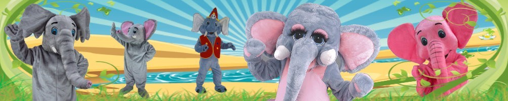 Elefant Kostüme Maskottchen ✅ Lauffiguren Werbefiguren ✅ Promotion Kostümshop ✅