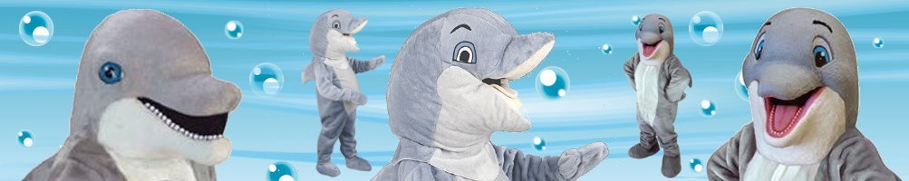 Delfin Kostüme Maskottchen ✅  Lauffiguren Werbefiguren ✅ Promotion Kostümshop ✅