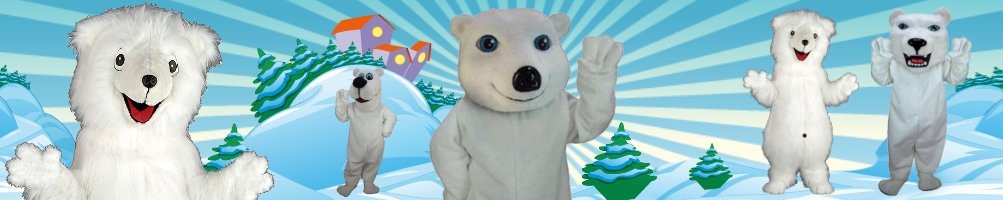 Eisbär Kostüme Maskottchen ✅ Lauffiguren Werbefiguren ✅ Promotion Kostümshop ✅