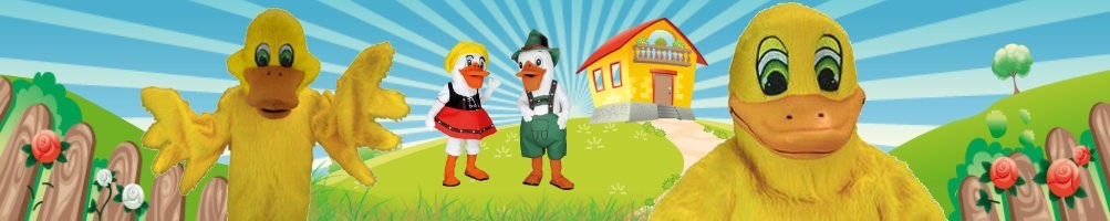 Duck costumes mascot ✅ Running figures advertising figures ✅ Promotion costume shop ✅
